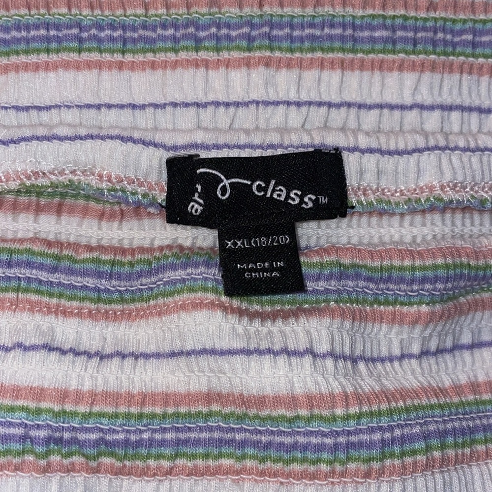 NWOT ART CLASS Striped Off-Shoulder Top.  Size XXL (18-20) - Picture 3 of 5
